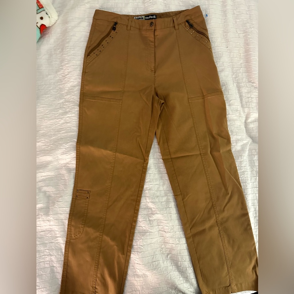 Jamie Sadock Golf Pants Dark Khaki Size 8